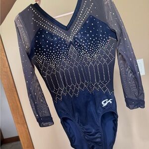 GK Elite Navy Rhinestone Leotard
